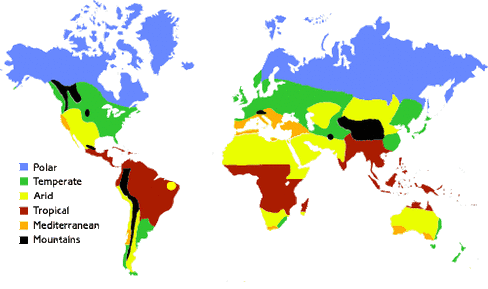 Geographic Distribution - Arid Climate Region